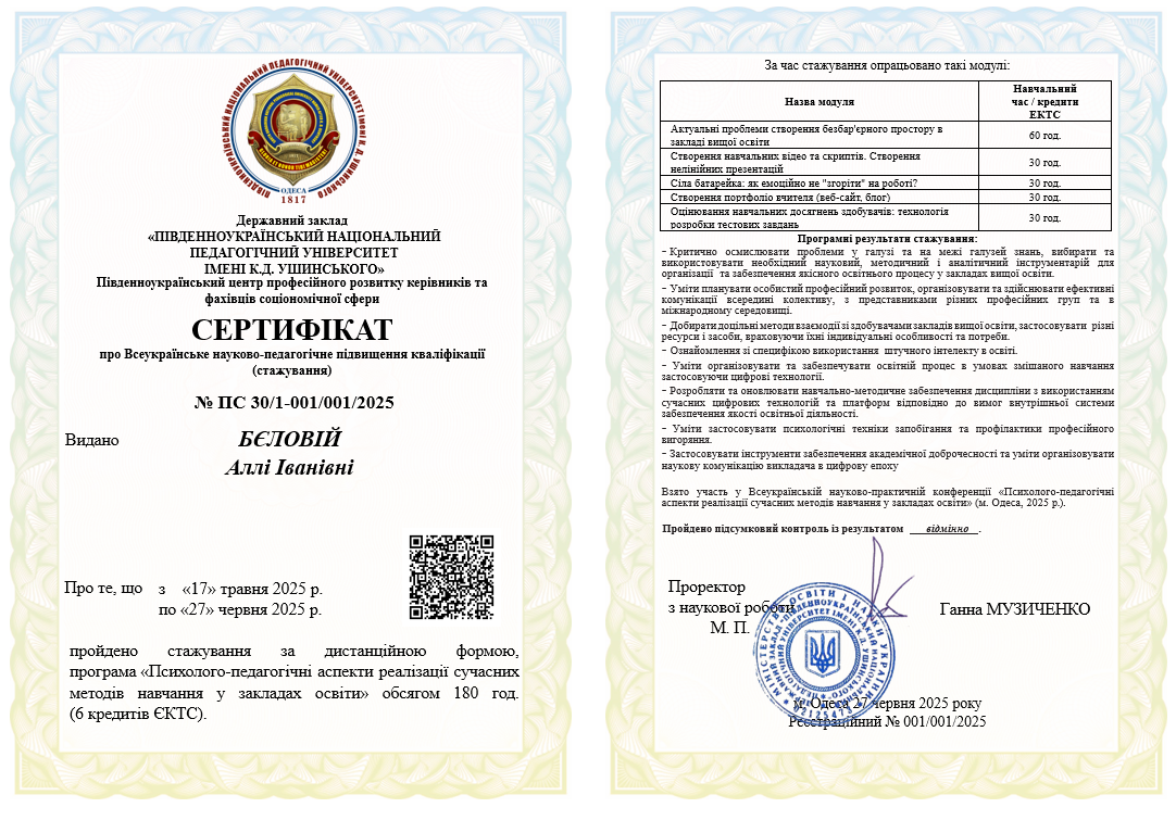 Бєлова
